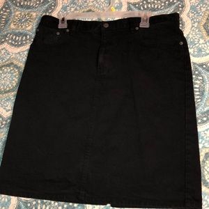 Ralph Lauren Black Denim Skirt Size 14